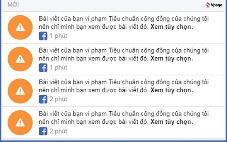 Vi phạm chính sách quảng cáo Facebook